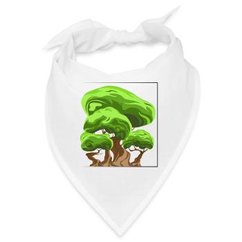 Baum - Bandana - Weiß - Vorne