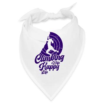 Climbing Klettern Kletterer Bouldern Bergsteiger - Bandana - Weiß - Vorne
