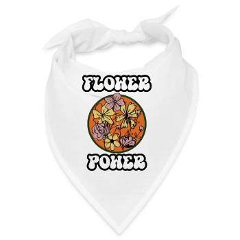 Flower Power - Bandana - Weiß - Vorne