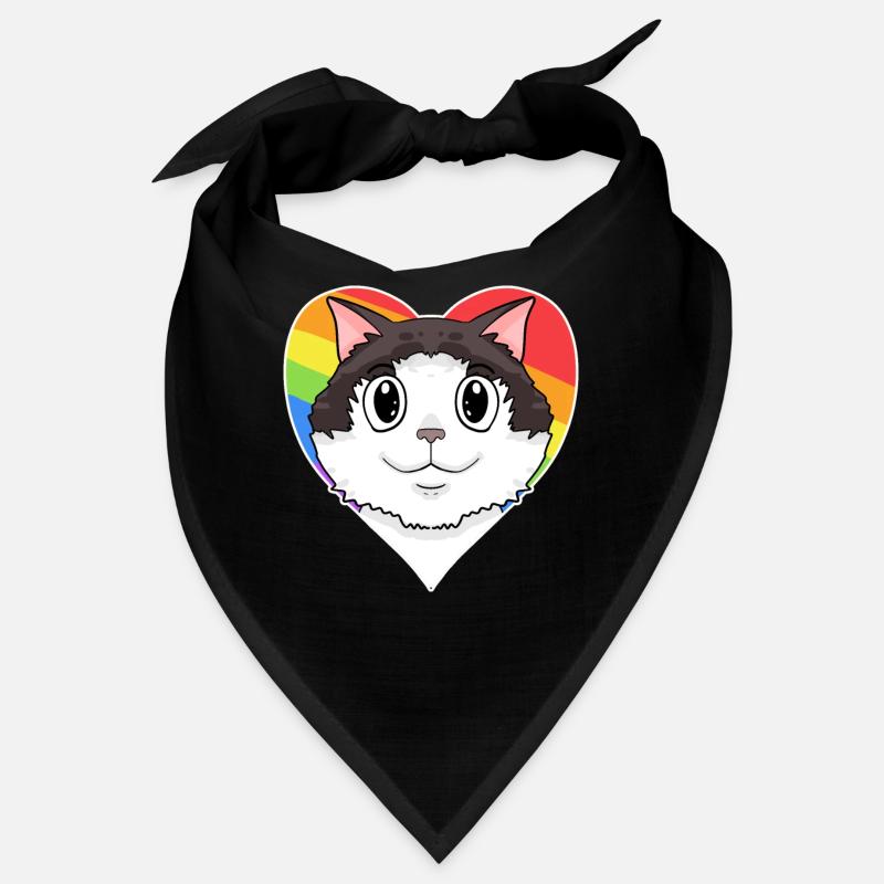 Ragdoll Katze - Regenbogen Herz Bandana