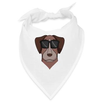 Pointer Hund Hunderasse - Bandana - Weiß - Vorne