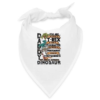 Papa, du bist so stark wie Trex so schlau wie - Bandana - Weiß - Vorne