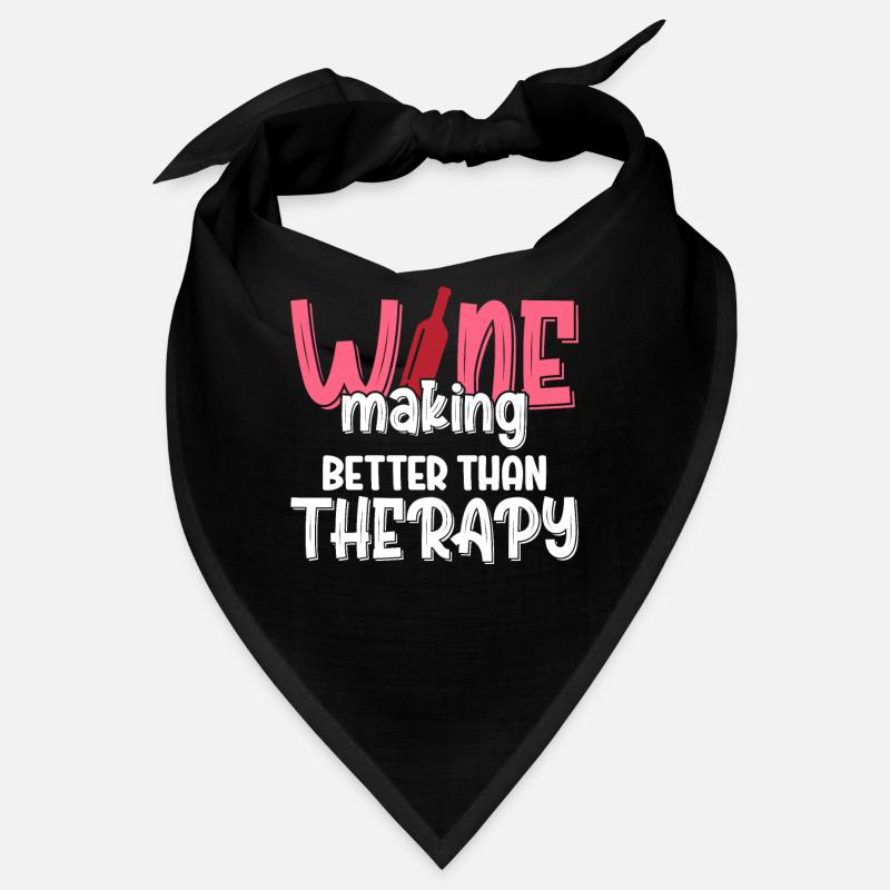 Wine Making Better Than Therapy Bandana