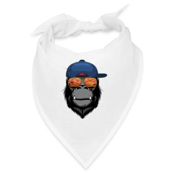 Affe - Bandana - Weiß - Vorne
