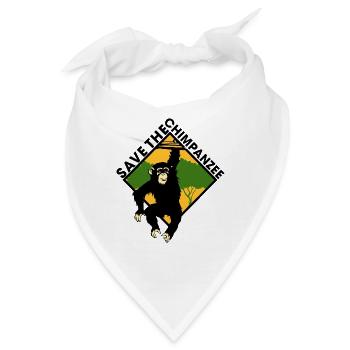 Affe - Bandana - Weiß - Vorne