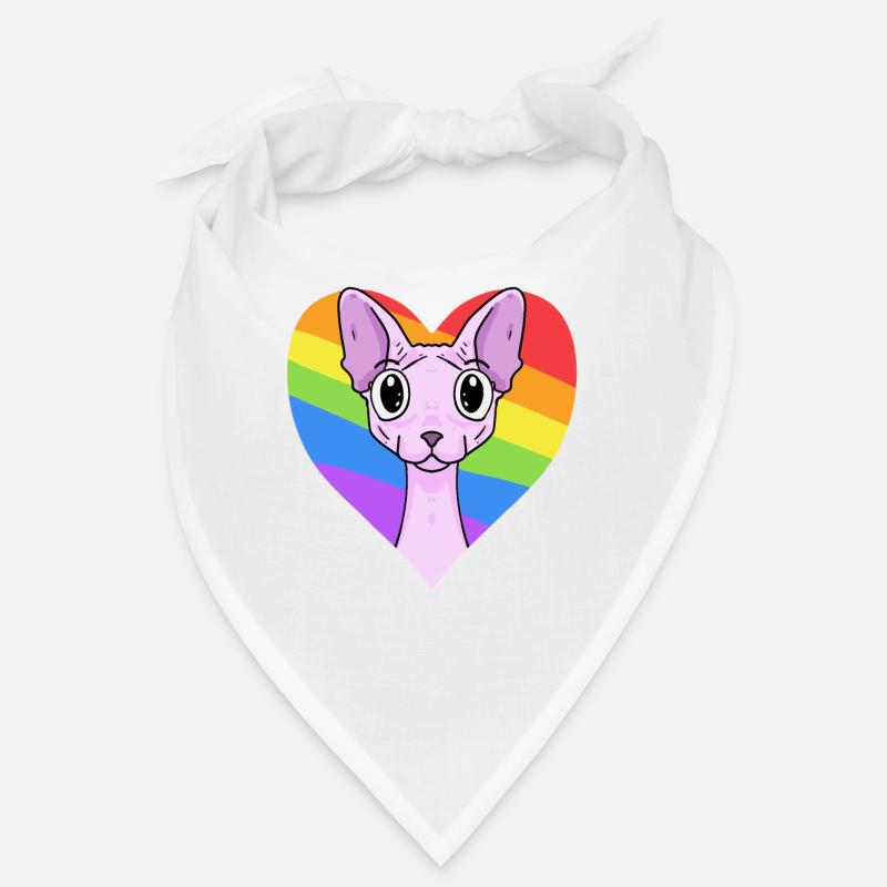 LGBT Cat Sphynx Rainbow Bandana