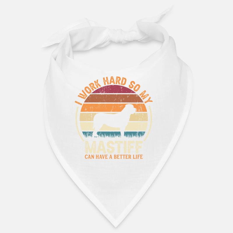 Work Hard - Retro Mastiff Bandana