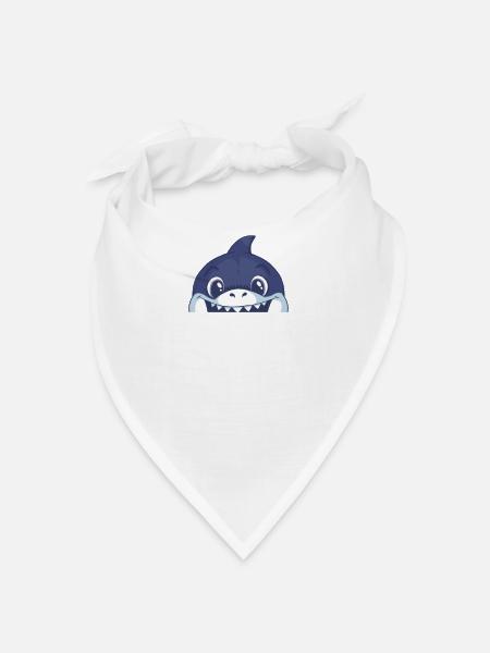 drôle d’image de poisson pour les filles - Bandana - blanc