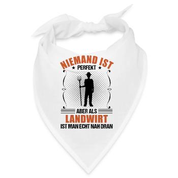 Landwirt Bauer Lustiger Spruch Geschenk - Bandana - Weiß - Vorne