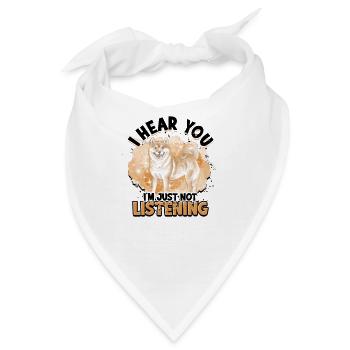 Ich höre dich Ich höre einfach nicht zu - japan - Bandana - Weiß - Vorne
