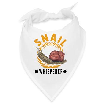 Schnecken Flüsterer Snail Whisperer - Bandana - Weiß - Vorne