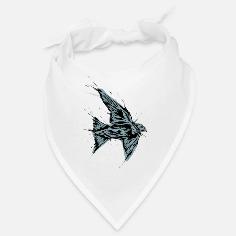 Vogel Schwalbe - Bandana - Weiß