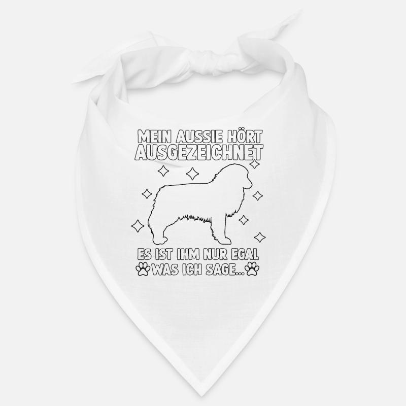 Süßes Aussie Hundetraining Australian Shepherd - Bandana - Weiß