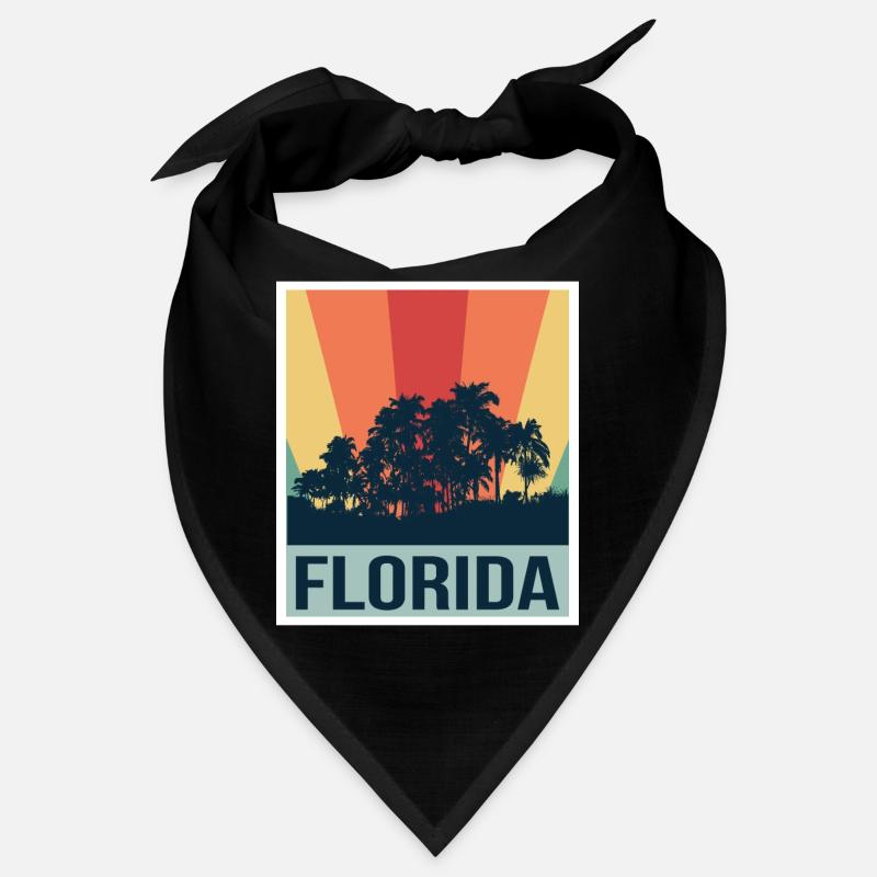 Florida Palme Skyline Retro Bandana