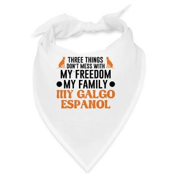 Galgo Espanol Freiheit Familie Galgo - Bandana - Weiß - Vorne