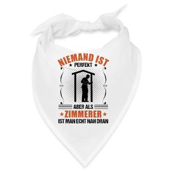 Zimmermann Zimmerer Lustiger Spruch Geschenk - Bandana - Weiß - Vorne