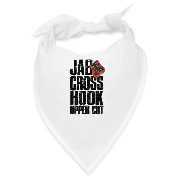 Jab Cross Hook Uppercut - Boxerliebhaber - Bandana - Weiß - Vorne