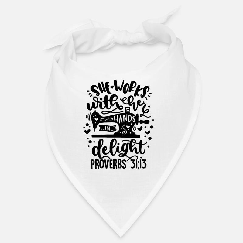 She Works With There Hands Delight Proverbs Knitti Bandana