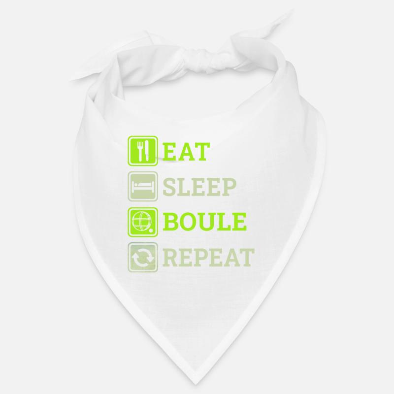 Eat Sleep Boule Repeat Funny Boccia Sayings Bandana