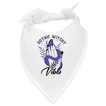 Gothic Divination Fortune Telling Witch Crystal - Bandana - Weiß - Vorne