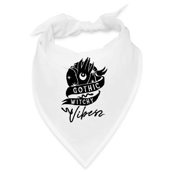 Gothic Divination Fortune Telling Witch Crystal - Bandana - Weiß - Vorne