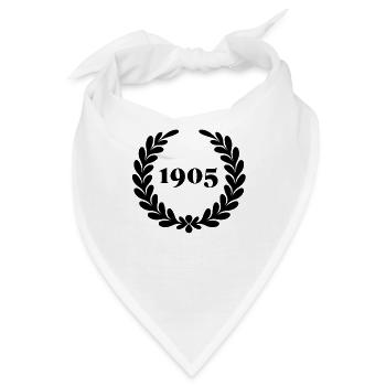 Lustiger Geburtstag seit 1905 - Bandana - Weiß - Vorne