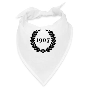 Lustiger Geburtstag seit 1907 - Bandana - Weiß - Vorne
