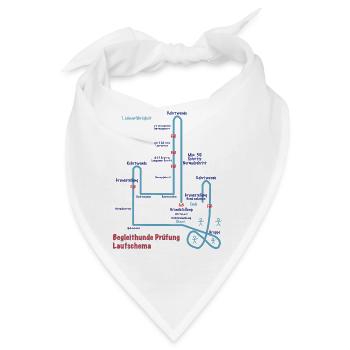 Begleit Hunde Laufschema - Bandana - Weiß - Vorne