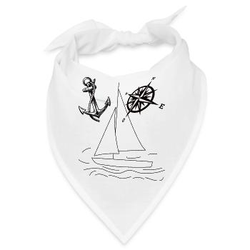 Segeln Jolle Wasser - Bandana - Weiß - Vorne