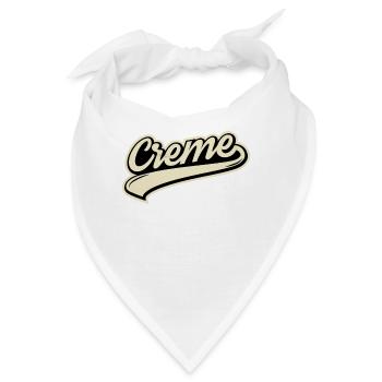 Creme steigt immer nach oben - Bandana - Weiß - Vorne