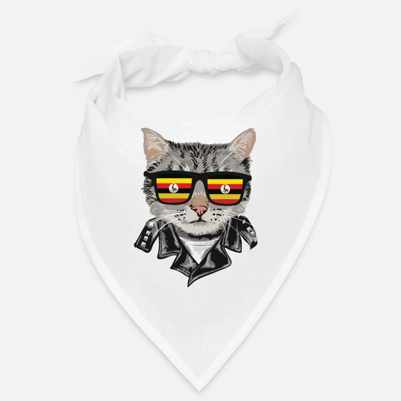 Katzen Uganda Flagge Sonnenbrille Bandana