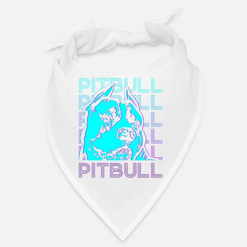 Pitbull Retro - Bandana - Weiß