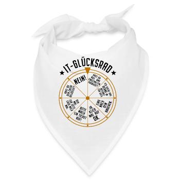 IT Support Glücksrad Service Desk IT Helpdesk Nerd - Bandana - Weiß - Vorne