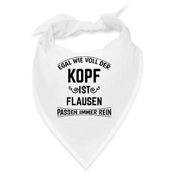 Lustige Sprüche Shirt für Kinder Funshirt FLAUSEN - Bandana - Weiß - Vorne