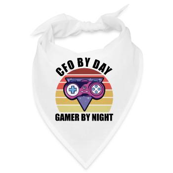 CFO By Day Gamer By Night Video Game Player Gaming - Bandana - Weiß - Vorne