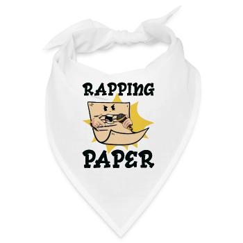 Musik Rappen Musiker Rapper Papier Lieder - Bandana - Weiß - Vorne