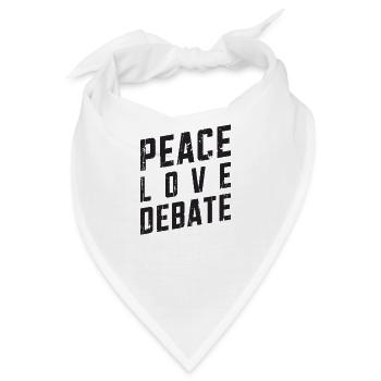 Peace Love Debate - Moral - Bandana - Weiß - Vorne