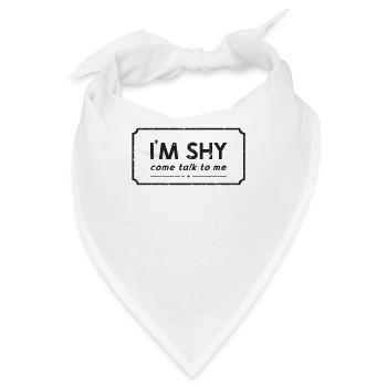 Ich bin schüchtern, komm mit mir reden - Debatte - Bandana - Weiß - Vorne