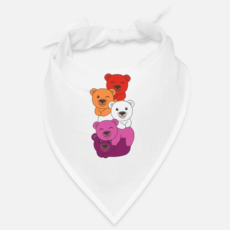 Lesbian Flag Pride LGBTQ Mignon Bear Bunch Bandana