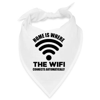 Home Is Where The Wifi Connects Automatically Vide - Bandana - Weiß - Vorne