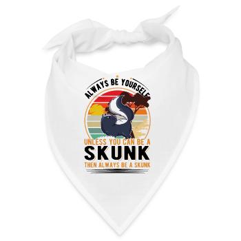 Stinktier Geschenk Skunk - Bandana - Weiß - Vorne