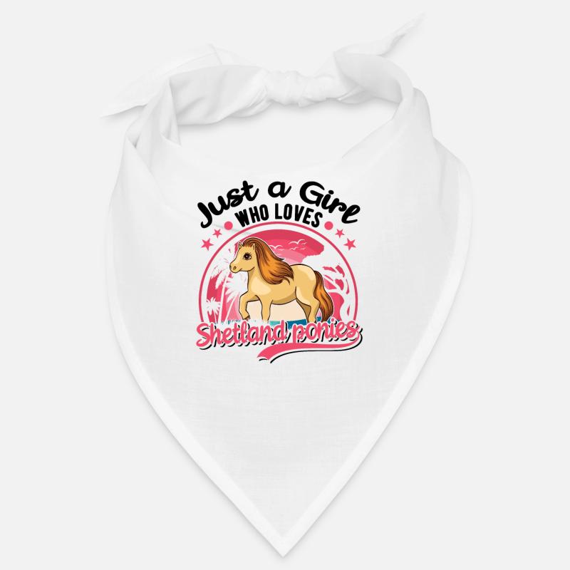 Shetlandpony Mädchen Shetland-Pony Shetty Bandana