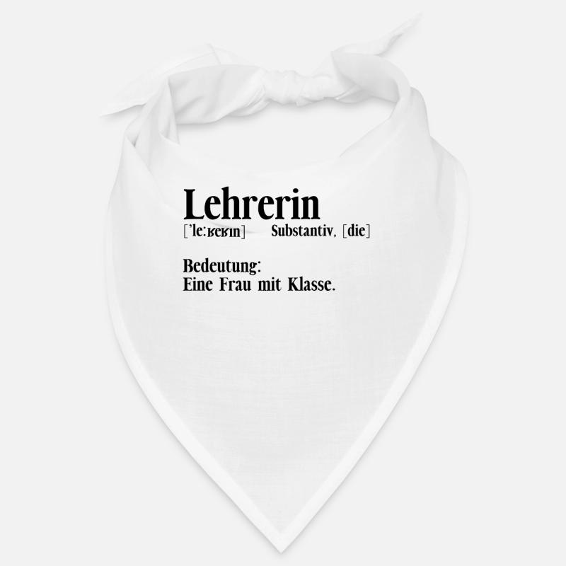 Lehrer Klassenlehrer Lehrerin Substantiv - Bandana - Weiß