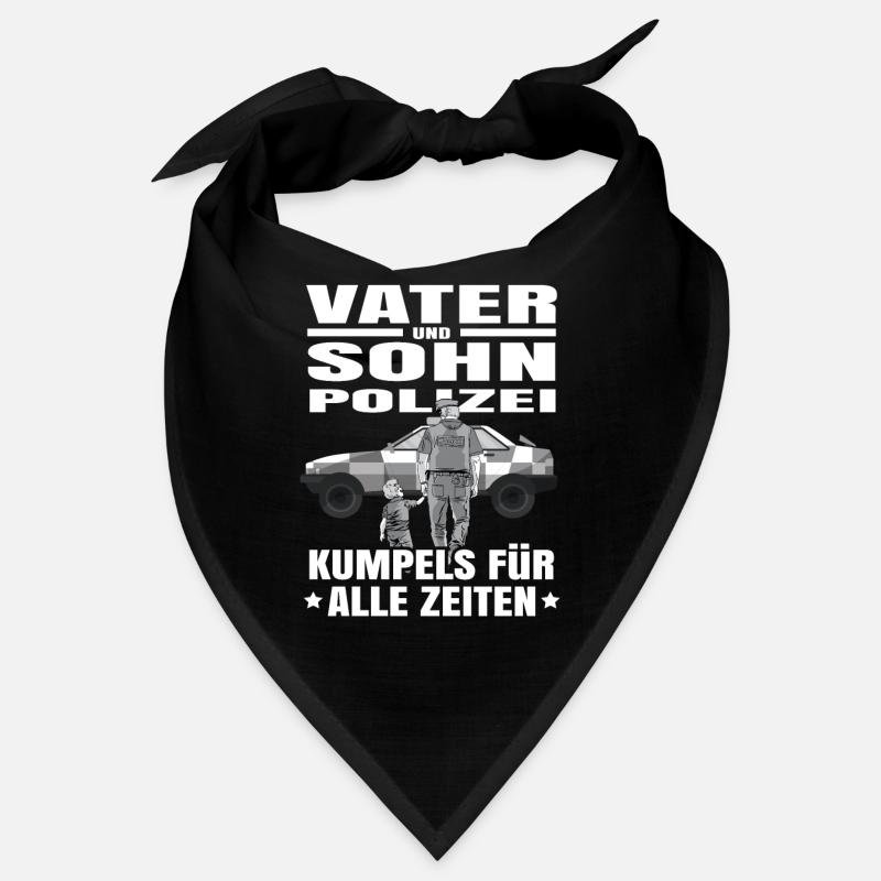 Polizei Papa Sohn Partnerlook Bandana