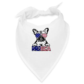 Merica - Hundeliebhaber - Bandana - Weiß - Vorne