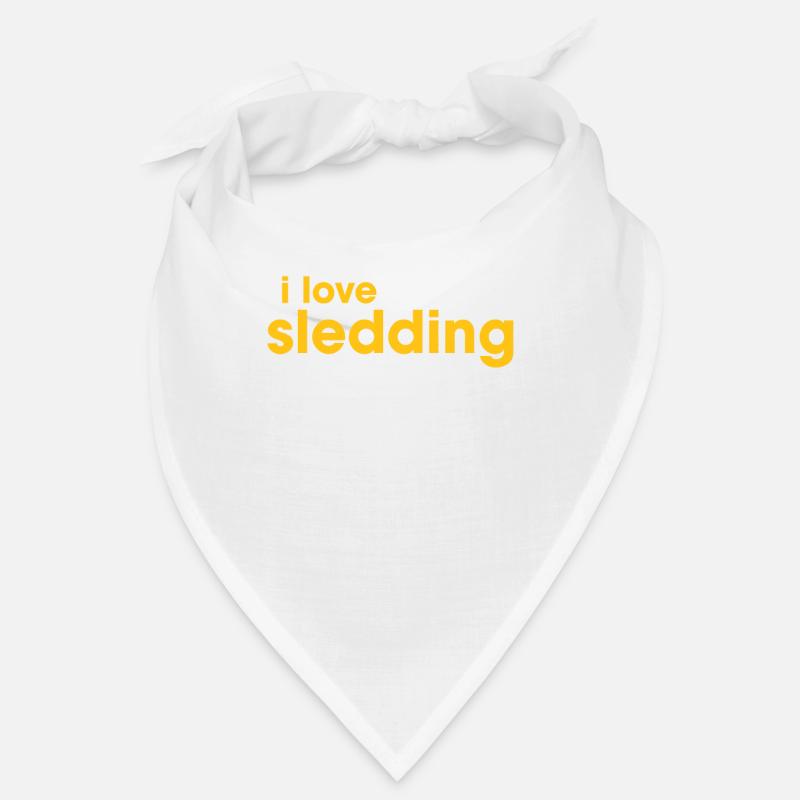 I Love Sledding Bandana