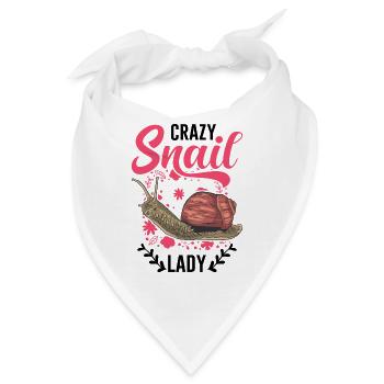 Crazy Snail lady Schnecken Mädchen - Bandana - Weiß - Vorne