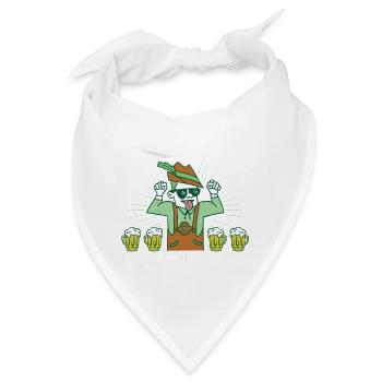 Mei Lederhosn is in da Wäsch - Bandana - Weiß - Vorne