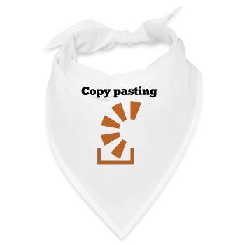 Copy Pasting Programming Coder Software Developer - Bandana - Weiß - Vorne