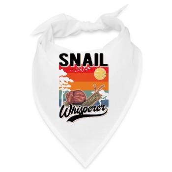 Schneckenflüsterer Schnecke Snail Whisperer - Bandana - Weiß - Vorne
